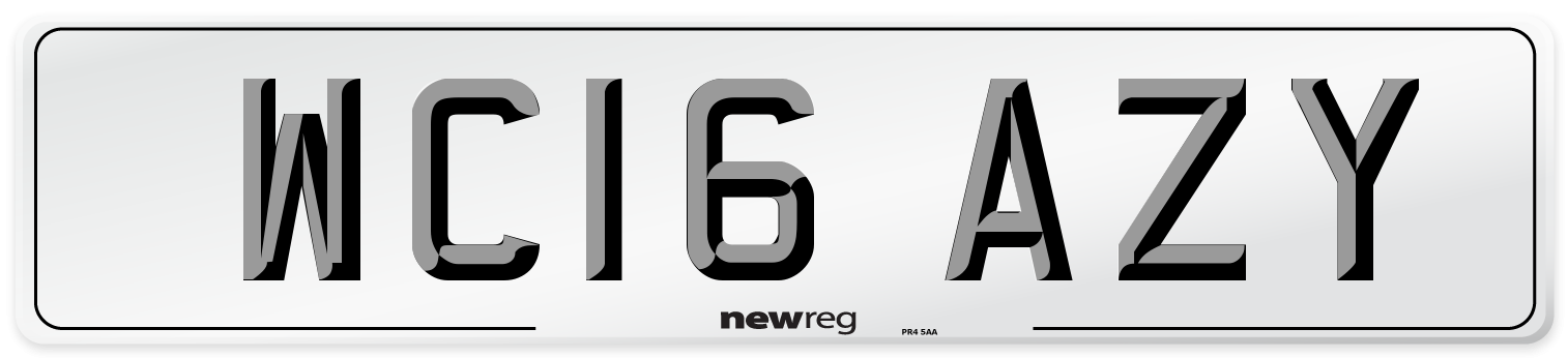 WC16 AZY Number Plate from New Reg